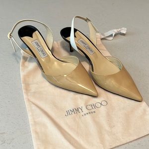 JIMMY CHOO tri-color leather sling backs!